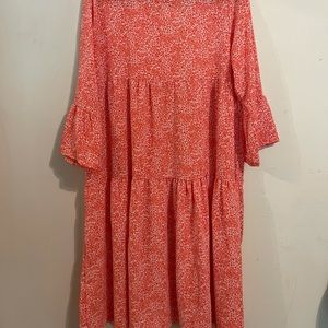 NWT Oversized Tiered Babydoll Midi Dress